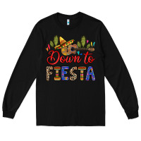 Black Down to fiesta Long Sleeve Tee - RanaPortraitStore