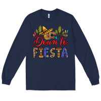 Navy Down to fiesta Long Sleeve Tee - RanaPortraitStore