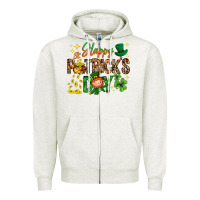 Oatmeal Heather Happy St. Patrick's Day Zipper Hoodie - HowdyJamesFarm