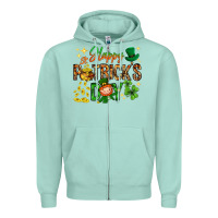 Seafoam Happy St. Patrick's Day Zipper Hoodie - HowdyJamesFarm