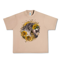Burro arabian horse with sunflowers Urban Heavy Tee - LillyAllenDesigns