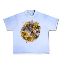 Grape Ice arabian horse with sunflowers Urban Heavy Tee - LillyAllenDesigns