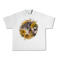 Lunar Rock arabian horse with sunflowers Urban Heavy Tee - LillyAllenDesigns