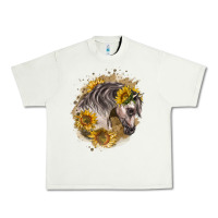 Pistachio arabian horse with sunflowers Urban Heavy Tee - LillyAllenDesigns