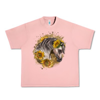 Salmon arabian horse with sunflowers Urban Heavy Tee - LillyAllenDesigns