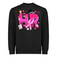 Black breast cancer hr human resources Heavyweight Sweatshirt - texasbilliewilder