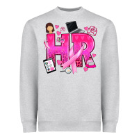 Heather Grey breast cancer hr human resources Heavyweight Sweatshirt - texasbilliewilder