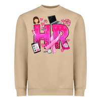 Mushroom breast cancer hr human resources Heavyweight Sweatshirt - texasbilliewilder