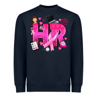 Navy breast cancer hr human resources Heavyweight Sweatshirt - texasbilliewilder