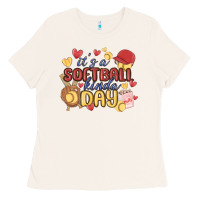 Bone it's a softball kinda day Ladies Tee - MaliasSmallBusiness
