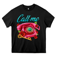 Black call me roses and pink telephone Heavy Core Tee - AdoDesignShop
