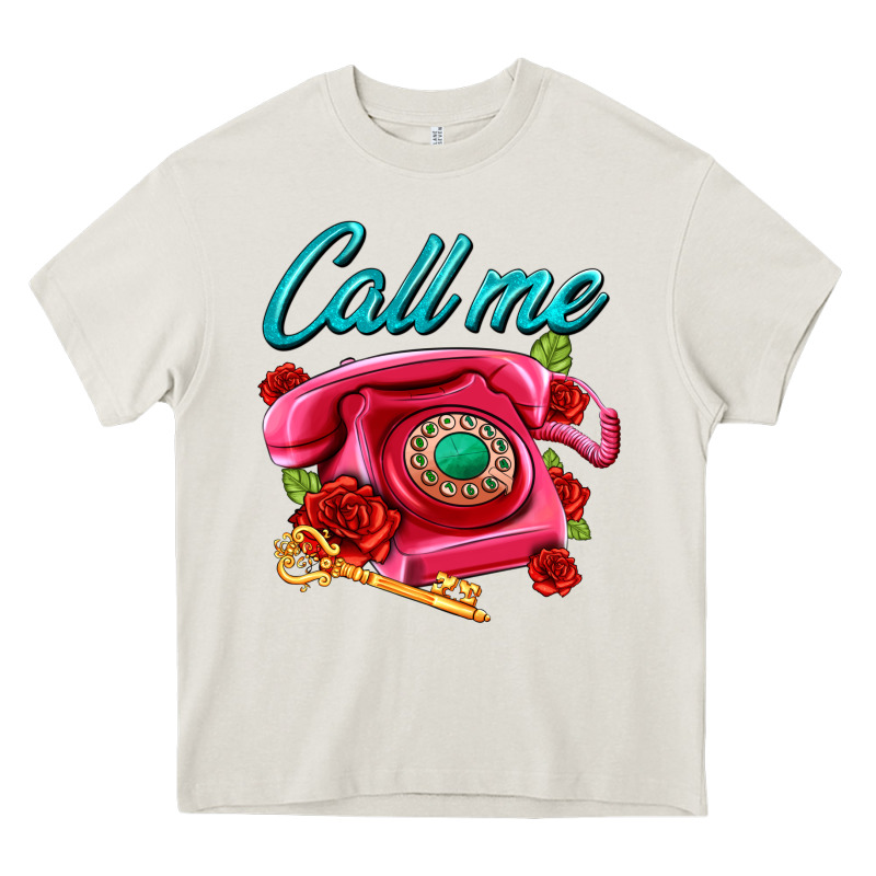 Call Me Roses And Pink Telephone Heavy Core Tee by AdoDesignShop | Teevron