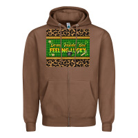 Chestnut Dead inside but feeling lucky 20oz skinny tumbler Zipper Hoodie - HowdyJamesFarm