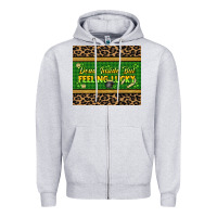 Heather Grey Dead inside but feeling lucky 20oz skinny tumbler Zipper Hoodie - HowdyJamesFarm