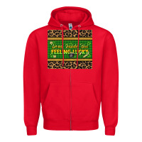 Red Dead inside but feeling lucky 20oz skinny tumbler Zipper Hoodie - HowdyJamesFarm