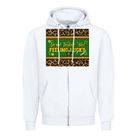 White Dead inside but feeling lucky 20oz skinny tumbler Zipper Hoodie - HowdyJamesFarm