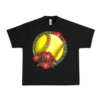 Black Western Softball With Roses Urban Heavy Tee - LillyAllenDesigns