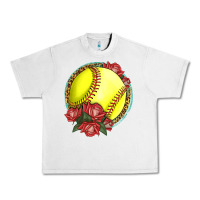 Lunar Rock Western Softball With Roses Urban Heavy Tee - LillyAllenDesigns