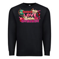 Black Valentine's Day Teach Love Inspire Premium Sweatshirt - FaDigitalArtStudio