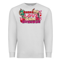 Dove Grey Valentine's Day Teach Love Inspire Premium Sweatshirt - FaDigitalArtStudio