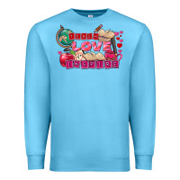 Ocean Blue Valentine's Day Teach Love Inspire Premium Sweatshirt - FaDigitalArtStudio