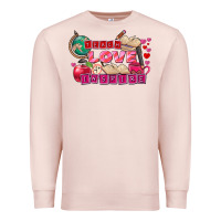Pale Pink Valentine's Day Teach Love Inspire Premium Sweatshirt - FaDigitalArtStudio
