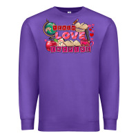 Purple Valentine's Day Teach Love Inspire Premium Sweatshirt - FaDigitalArtStudio