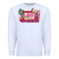 White Valentine's Day Teach Love Inspire Premium Sweatshirt - FaDigitalArtStudio