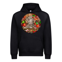 Black Christmas Merino Wool Sheep Urban Hoodie - LillyAllenDesigns