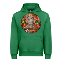 Emerald Christmas Merino Wool Sheep Urban Hoodie - LillyAllenDesigns