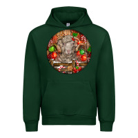 Forest Green Christmas Merino Wool Sheep Urban Hoodie - LillyAllenDesigns