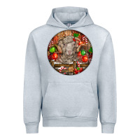 Heather Grey Christmas Merino Wool Sheep Urban Hoodie - LillyAllenDesigns