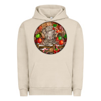 Pigment French Oak Christmas Merino Wool Sheep Urban Hoodie - LillyAllenDesigns