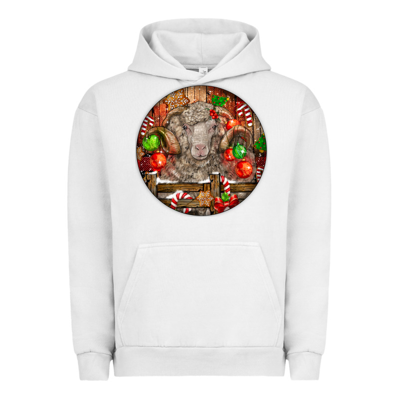 Christmas Merino Wool Sheep Urban Hoodie by LillyAllenDesigns | Teevron