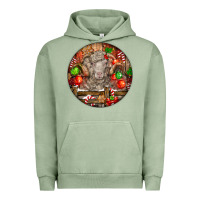 Pigment Oil Green Christmas Merino Wool Sheep Urban Hoodie - LillyAllenDesigns