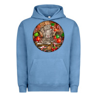 Pigment Pebble Blue Christmas Merino Wool Sheep Urban Hoodie - LillyAllenDesigns