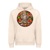 Sandshell Christmas Merino Wool Sheep Urban Hoodie - LillyAllenDesigns