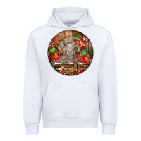 White Christmas Merino Wool Sheep Urban Hoodie - LillyAllenDesigns