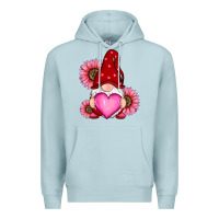Blue Mist valentines day with sunflowers gnomes Premium Hoodie - RanaPortraitStore
