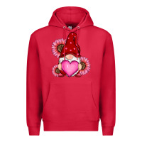 Cardinal valentines day with sunflowers gnomes Premium Hoodie - RanaPortraitStore