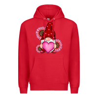 Red valentines day with sunflowers gnomes Premium Hoodie - RanaPortraitStore