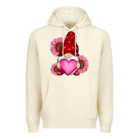 Sandshell valentines day with sunflowers gnomes Premium Hoodie - RanaPortraitStore