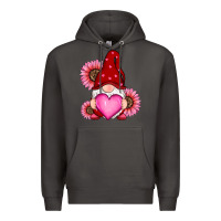 Smoke valentines day with sunflowers gnomes Premium Hoodie - RanaPortraitStore
