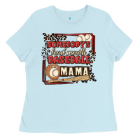 Baby Blue somebody's loud mouth baseball mama Ladies Tee - MaliasSmallBusiness