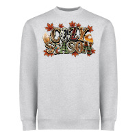 Heather Grey Cozy season Fall Heavyweight Sweatshirt - NancyCooperArtShop