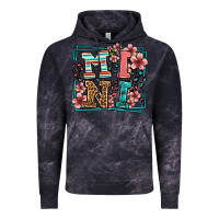 Cloud Black floral leopard frame mini Vintage Hoodie - LillyAllenDesigns