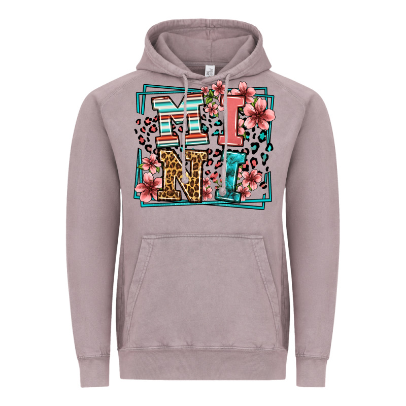 Floral Leopard Frame Mini Vintage Hoodie by LillyAllenDesigns | Teevron