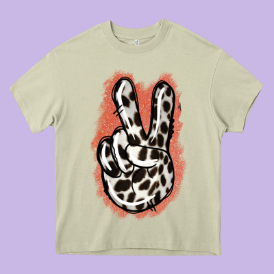 Dalmatians Skin Peace Sign Heavy Core Tee Designed By Jasminsmagicworld