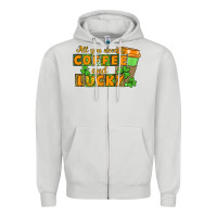 Dove Grey All you need is coffee and lucky Zipper Hoodie - CowGirlArtShop