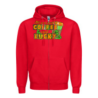 Red All you need is coffee and lucky Zipper Hoodie - CowGirlArtShop